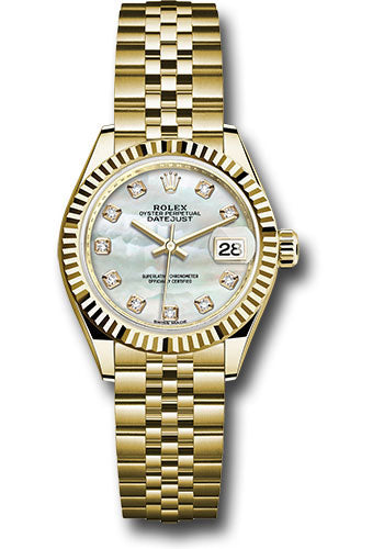 Pre-Owned* Rolex Yellow Gold Lady-Datejust 28 Watch - Fluted Bezel