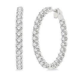 Inside Out Diamond Hoop Earrings Dunkin S Diamonds