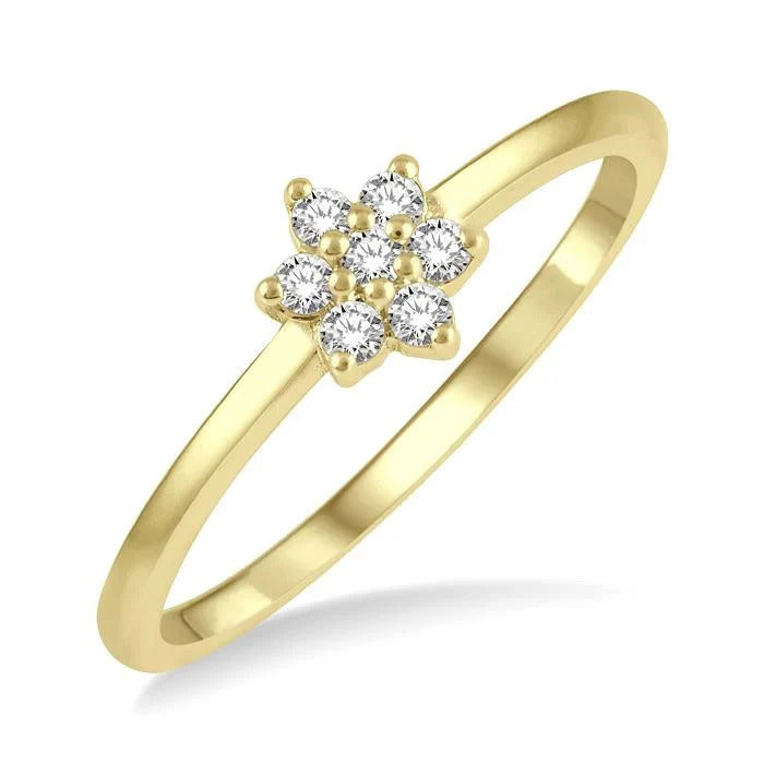 A Floral Round Cut Diamond Ring available at Dunkin’s Diamonds.