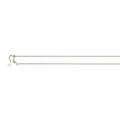 22" 14k White Gold Adjustable 1.0mm Wheat Chain