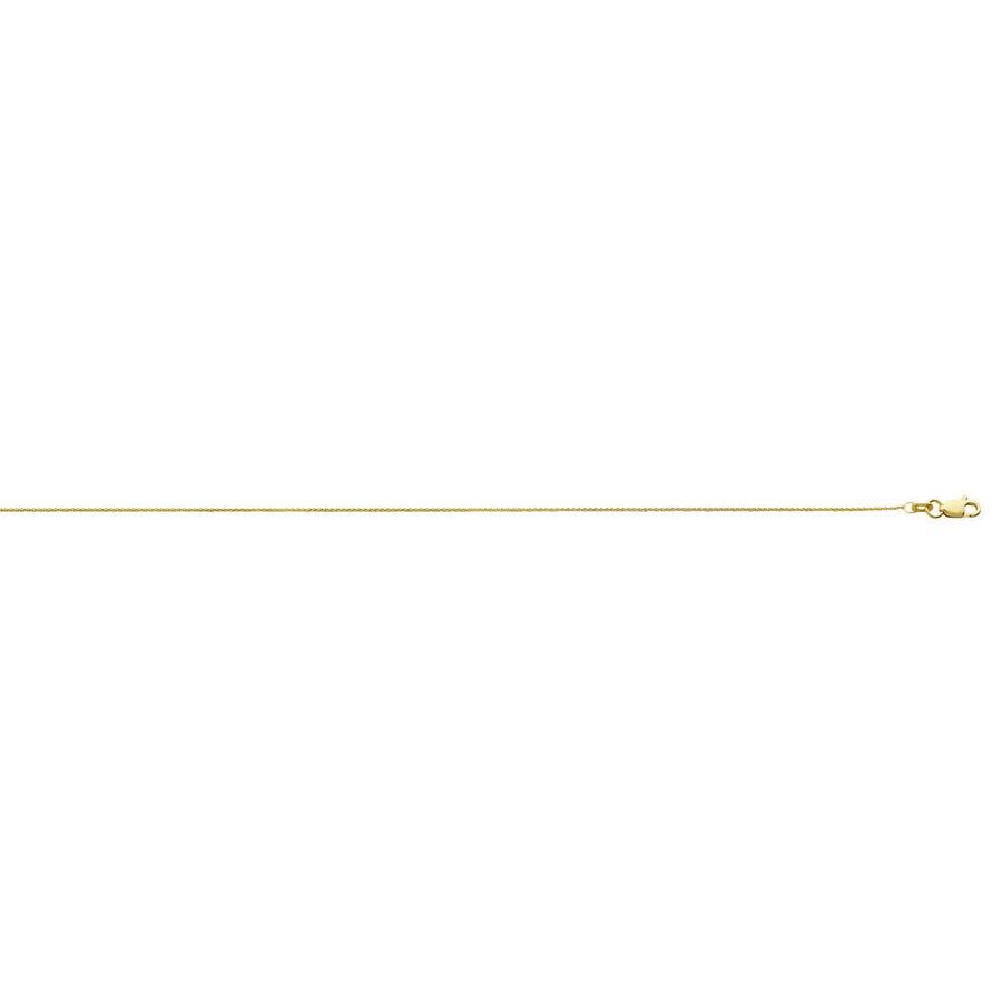 18" 14k Yellow Gold .98mm Wheat Chain