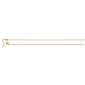 22" 14k Rose Gold Round Adjustable Wheat Chain