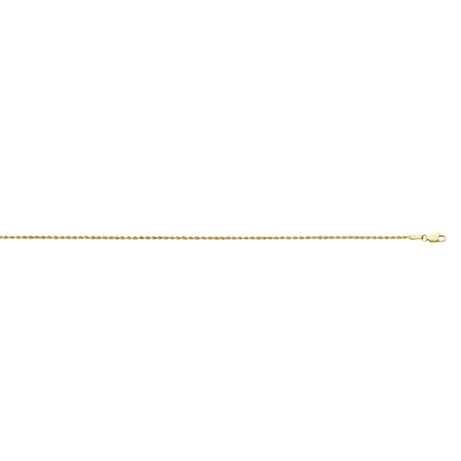 18" 10k Yellow Gold Rope Chain