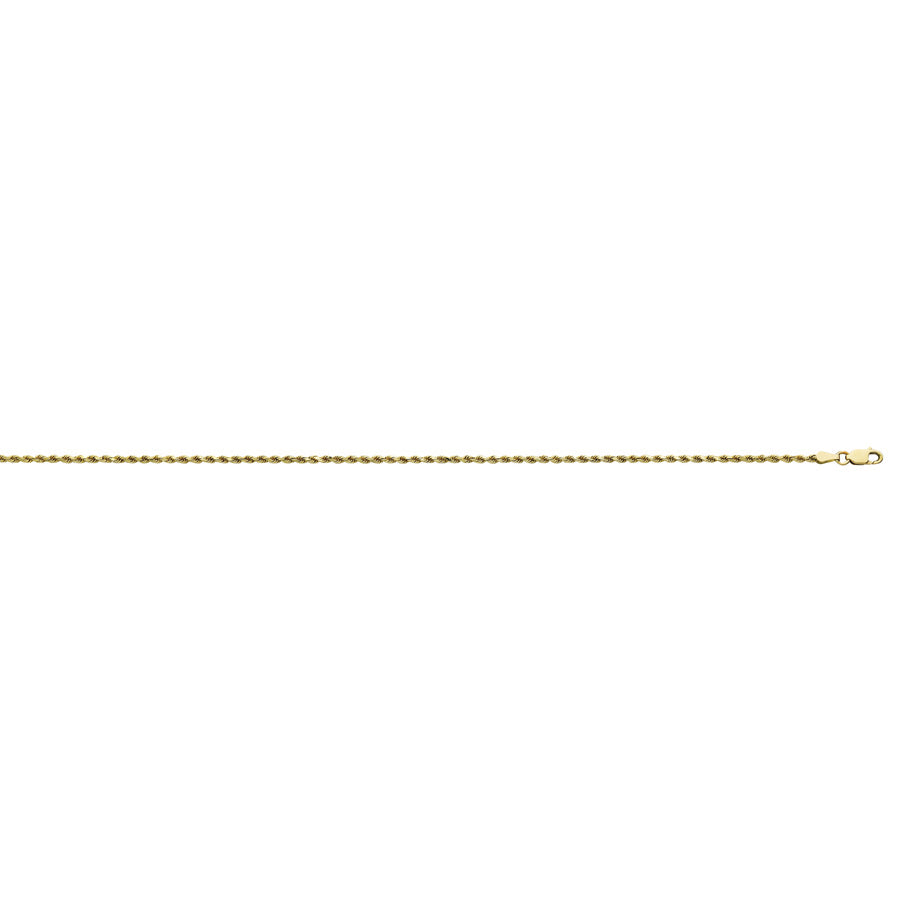 18" 10k Yellow Gold Rope Chain