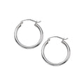 14k White Gold Hoop Earrings