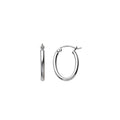 14k White Gold Hoop Earrings