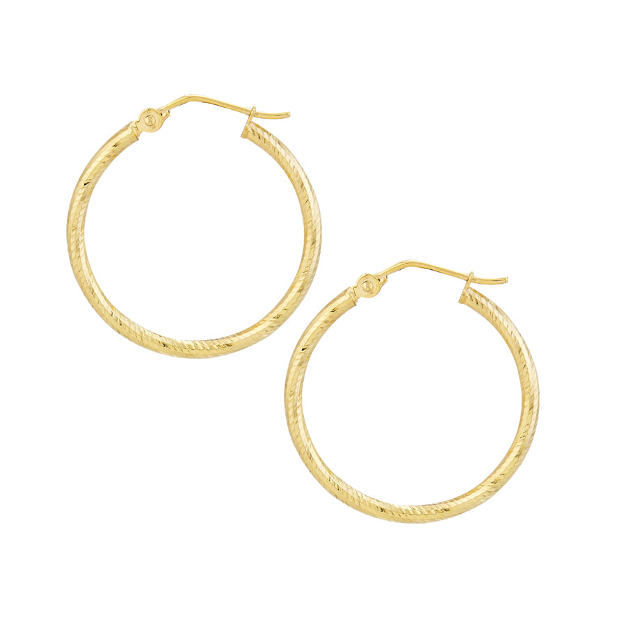 14k Yellow Gold Hoop Earrings