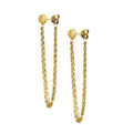 14k Yellow Gold Multi-Chain Post Earrings