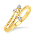 1/10 Ctw Round Cut Diamond Ring in 10K Yellow Gold