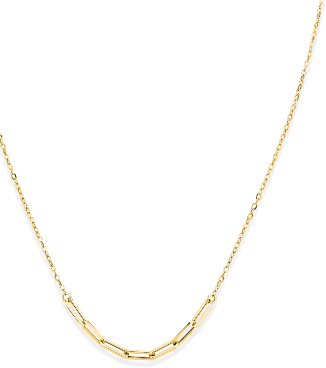 14k Yellow Gold 3.2mm 18" Paperclip Necklace
