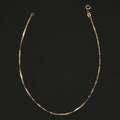 10k Yellow Gold Twisted Mirror Station Anklet
