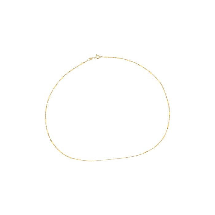 Marivelle 10K Yellow Gold 1.1mm Twist Mirror Chain