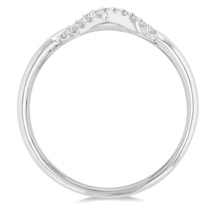 1/10 Ctw Infinity Petite Round Cut Diamond Fashion Ring in 10K White Gold