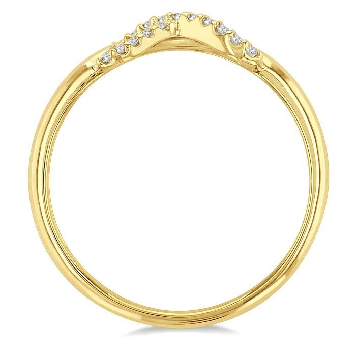 1/10 Ctw Infinity Petite Round Cut Diamond Fashion Ring in 10K Yellow Gold