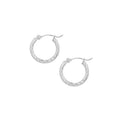 14k White Gold Hoop Earrings