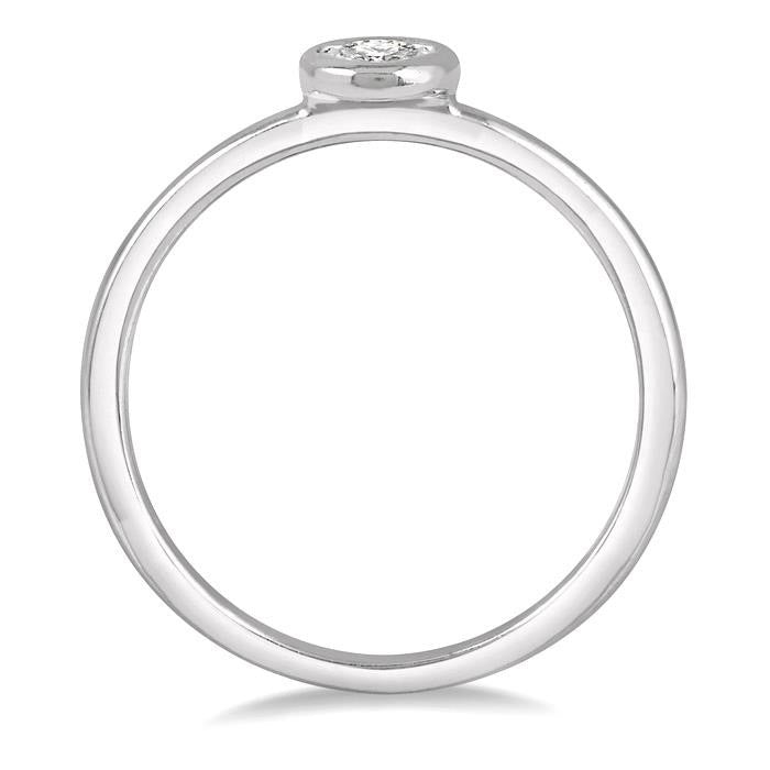 Stackable Oval Shape Diamond Promise Ring
