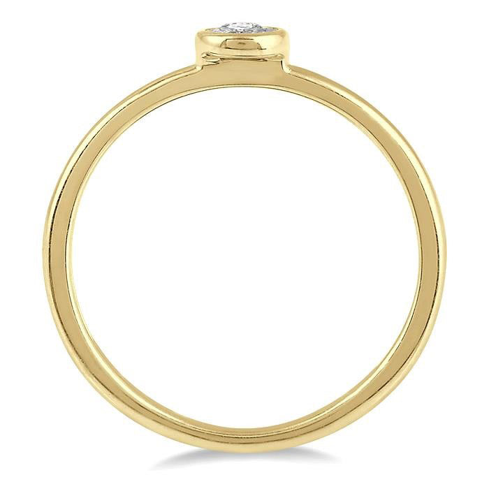 Stackable Round Shape Diamond Promise Ring