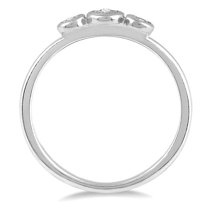 Three Stone Light Weight Diamond Promise Ring