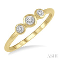 1/20 Ctw Triple Circle Round Cut Diamond Promise Ring in 10K Yellow Gold