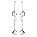 Silver Pearl Dangle Fashion Earrings