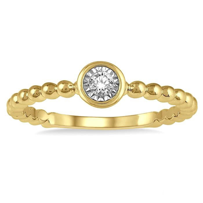 Light Weight Diamond Promise Ring