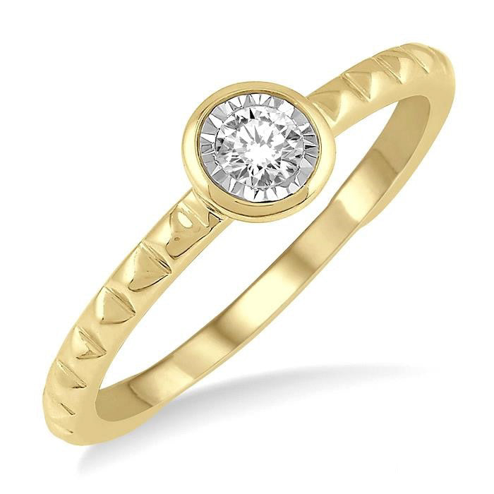 Tranquil Palatine 14K Yellow Gold Diamond Ring