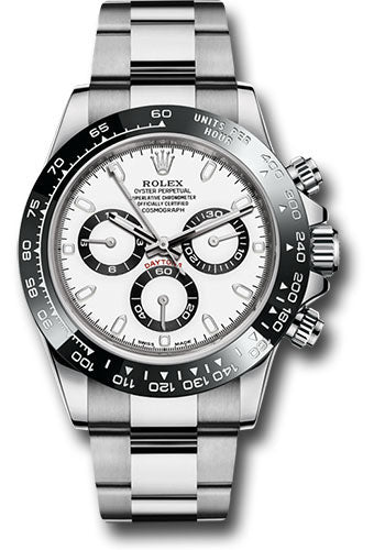 *Pre-Owned* Rolex Steel Cosmograph Daytona 40 Watch - White Panda Index Dial