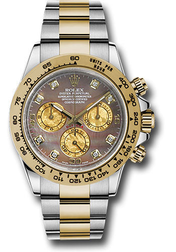 *Pre-Owned* Rolex Yellow Rolesor Cosmograph Daytona 40 Watch - Dark Mother-Of-Pearl Gold Crystal Subdials Dial