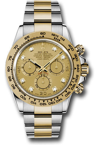 *Pre-Owned* Rolex Yellow Rolesor Cosmograph Daytona 40 Watch - Champagne Diamond Dial