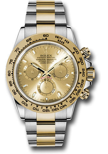 *Pre-Owned* Rolex Yellow Rolesor Cosmograph Daytona 40 Watch - Champagne Index Dial
