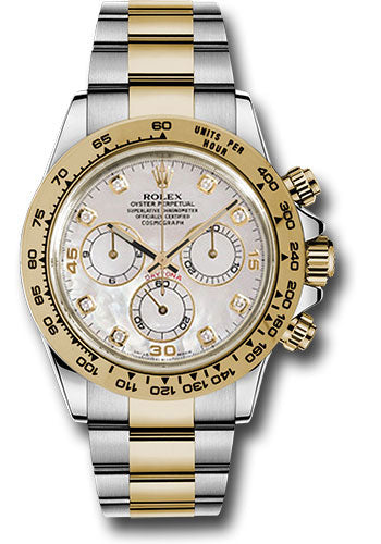 *Pre-Owned* Rolex Yellow Rolesor Cosmograph Daytona 40 Watch - Mother-Of-Pearl Diamond Dial