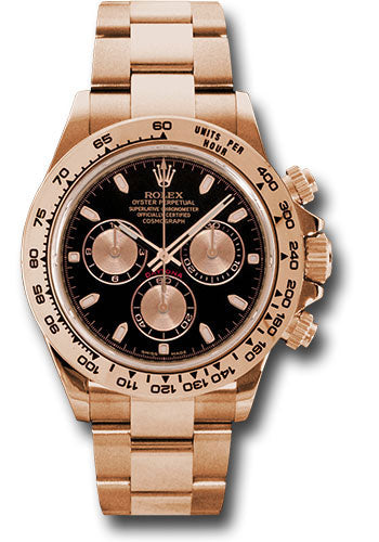*Pre-Owned* Rolex Everose Gold Cosmograph Daytona 40 Watch - Black Index Dial