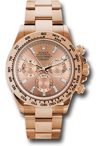*Pre-Owned* Rolex Everose Gold Cosmograph Daytona 40 Watch - Pink Diamond Dial