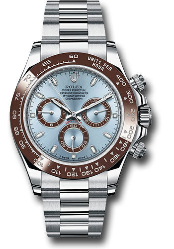 *Pre-Owned* Rolex 950 Platinum Cosmograph Daytona 40 Watch - Ice Blue Index Dial