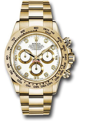*Pre-Owned* Rolex Yellow Gold Cosmograph Daytona 40 Watch - White Diamond Dial