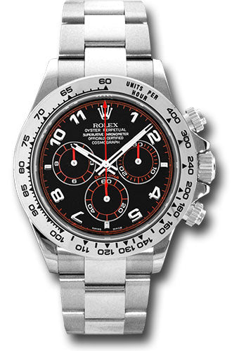 *Pre-Owned* Rolex White Gold Cosmograph Daytona 40 Watch - Black Arabic Dial