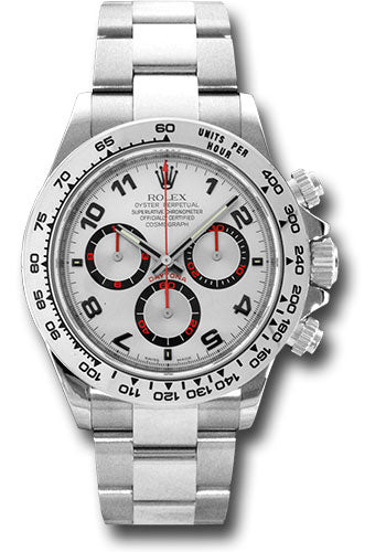 *Pre-Owned* Rolex White Gold Cosmograph Daytona 40 Watch - Silver Arabic Dial