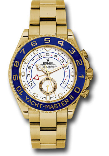 *Pre-Owned* Rolex Yellow Gold Yacht-Master II 44 Watch - White Dial