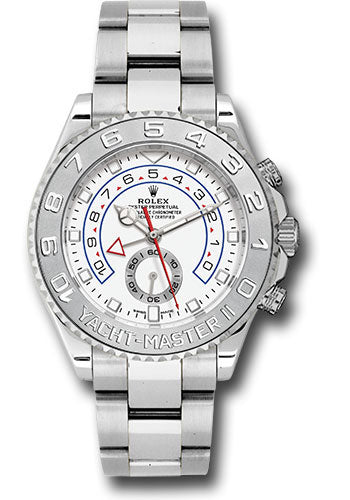 *Pre-Owned* Rolex White Gold Yacht-Master II 44 Watch - White Dial