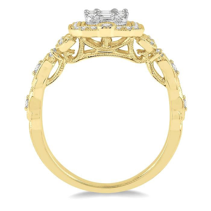 Fusion Diamond Engagement Ring