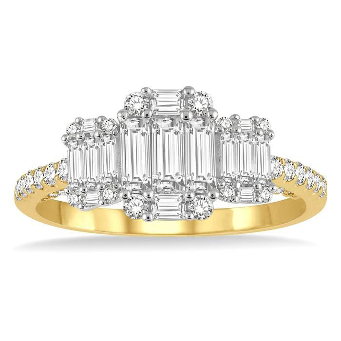 Past Present & Future Fusion Diamond Engagement Ring