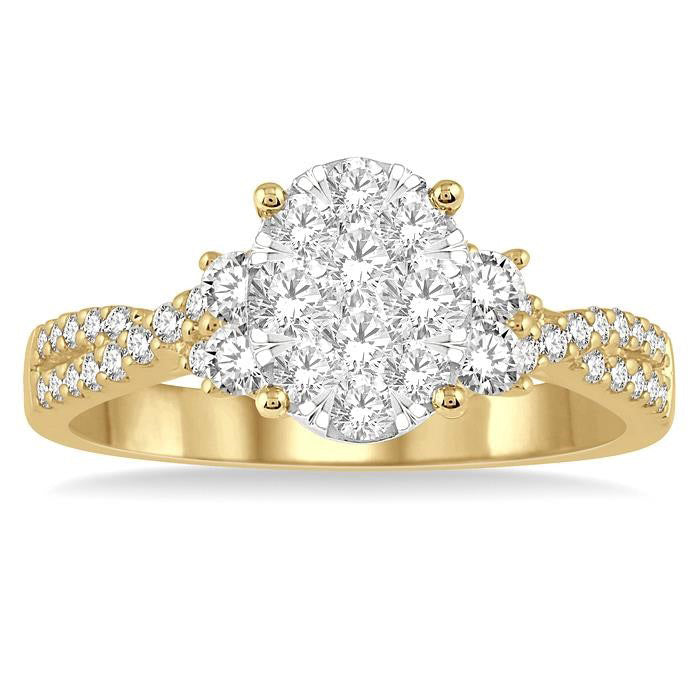 Oval Shape Shine Bright Diamond Engagement Ring
