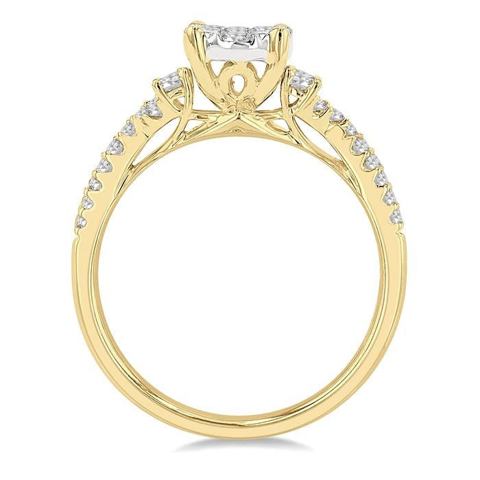 Oval Shape Shine Bright Diamond Engagement Ring