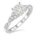 1/2 Ctw Round Cut Diamond Shine Bright Engagement Ring in 14K White Gold