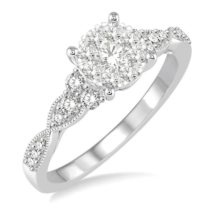 Round Shape Shine Bright Diamond Engagement Ring