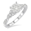 1/2 Ctw Round Cut Diamond Shine Bright Engagement Ring in 14K White Gold