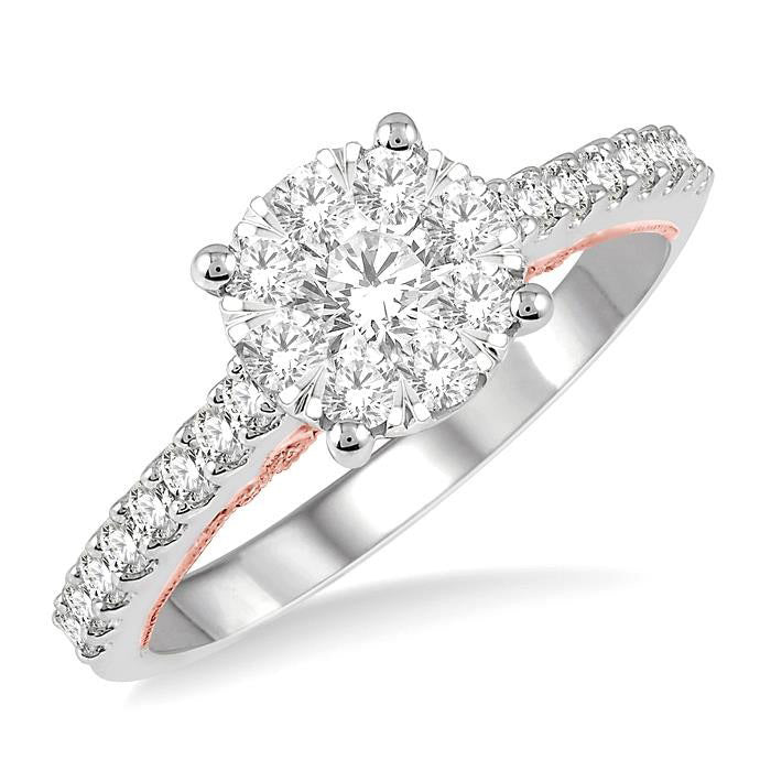 Round Shape Shine Bright Diamond Engagement Ring
