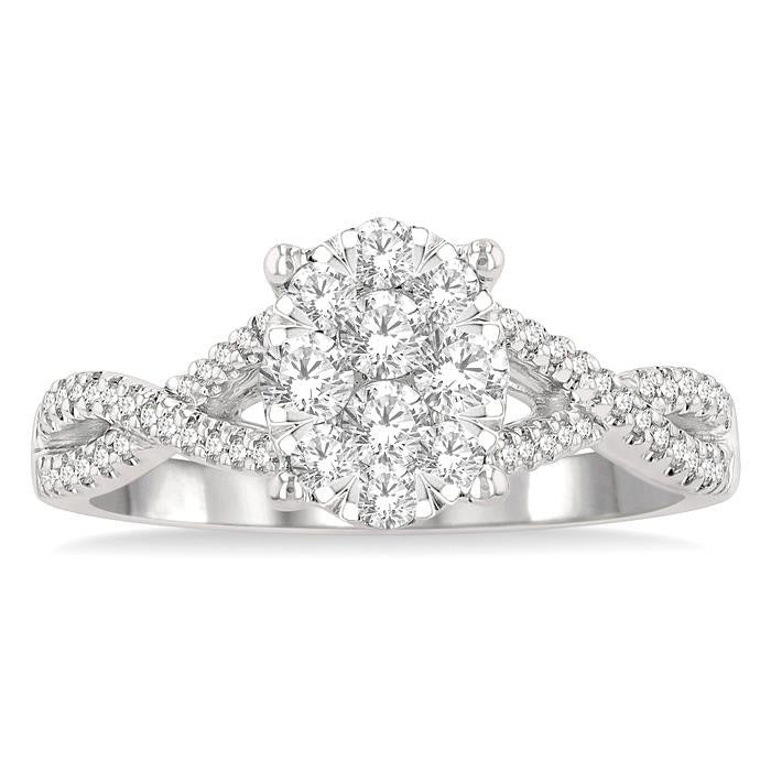 Oval Shape Shine Bright Diamond Engagement Ring