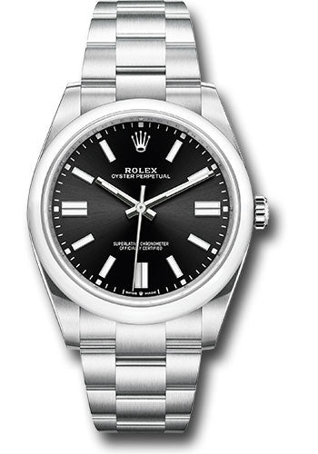 *Pre-Owned* Rolex Oyster Perpetual 41 Watch - Domed Bezel - Black Index Dial - Oyster Bracelet