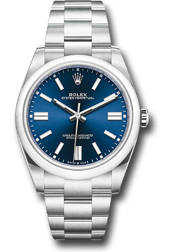 *Pre-Owned* Rolex Oyster Perpetual 41 Watch - Domed Bezel - Blue Index Dial - Oyster Bracelet